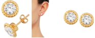 Macy's Cubic Zirconia (6mm) Circle Stud Earrings in 10k Gold